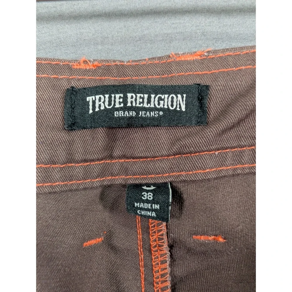 True Religion Mens Cargo Pants Bracken Papaya Orange 108335 Size 38